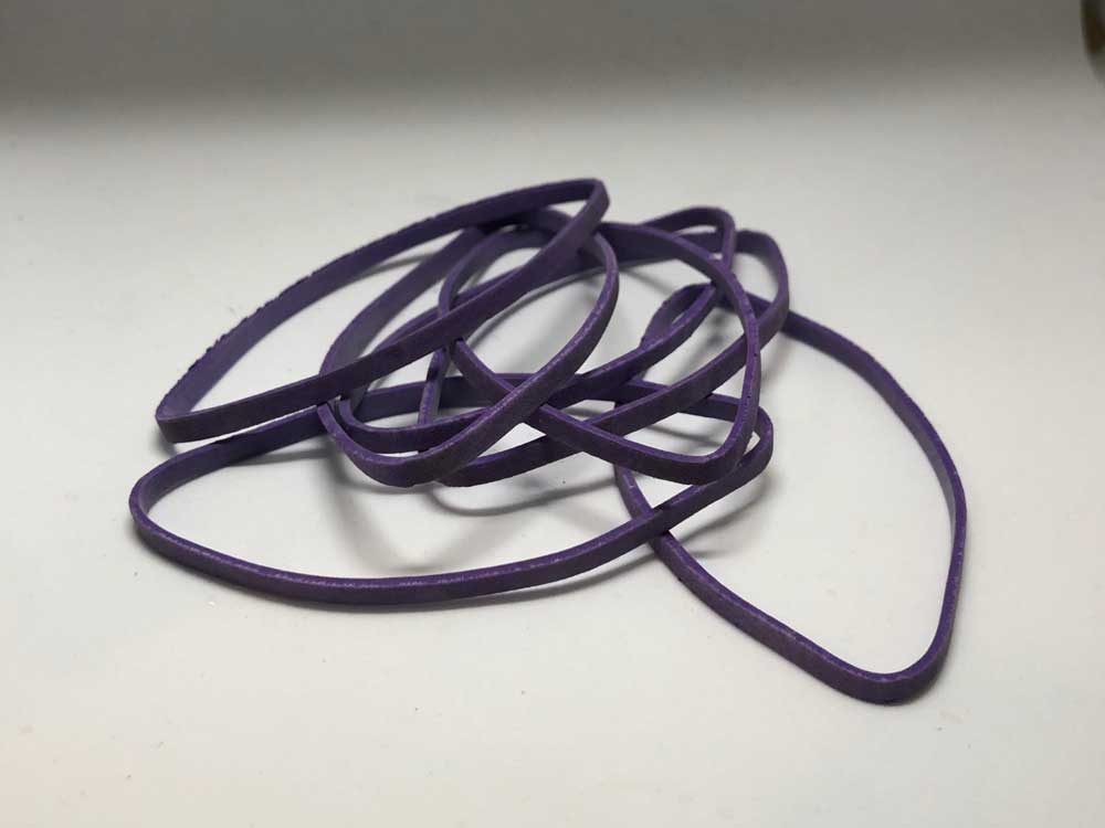 Purple rubber bands